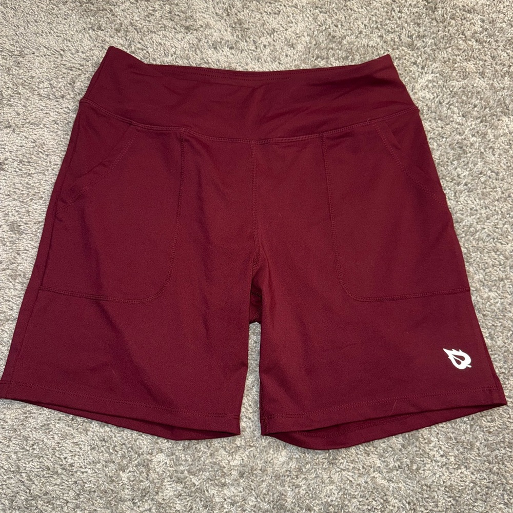 Women’s Baleaf Maroon Athletic Bottoms, Spandex blend Shorts